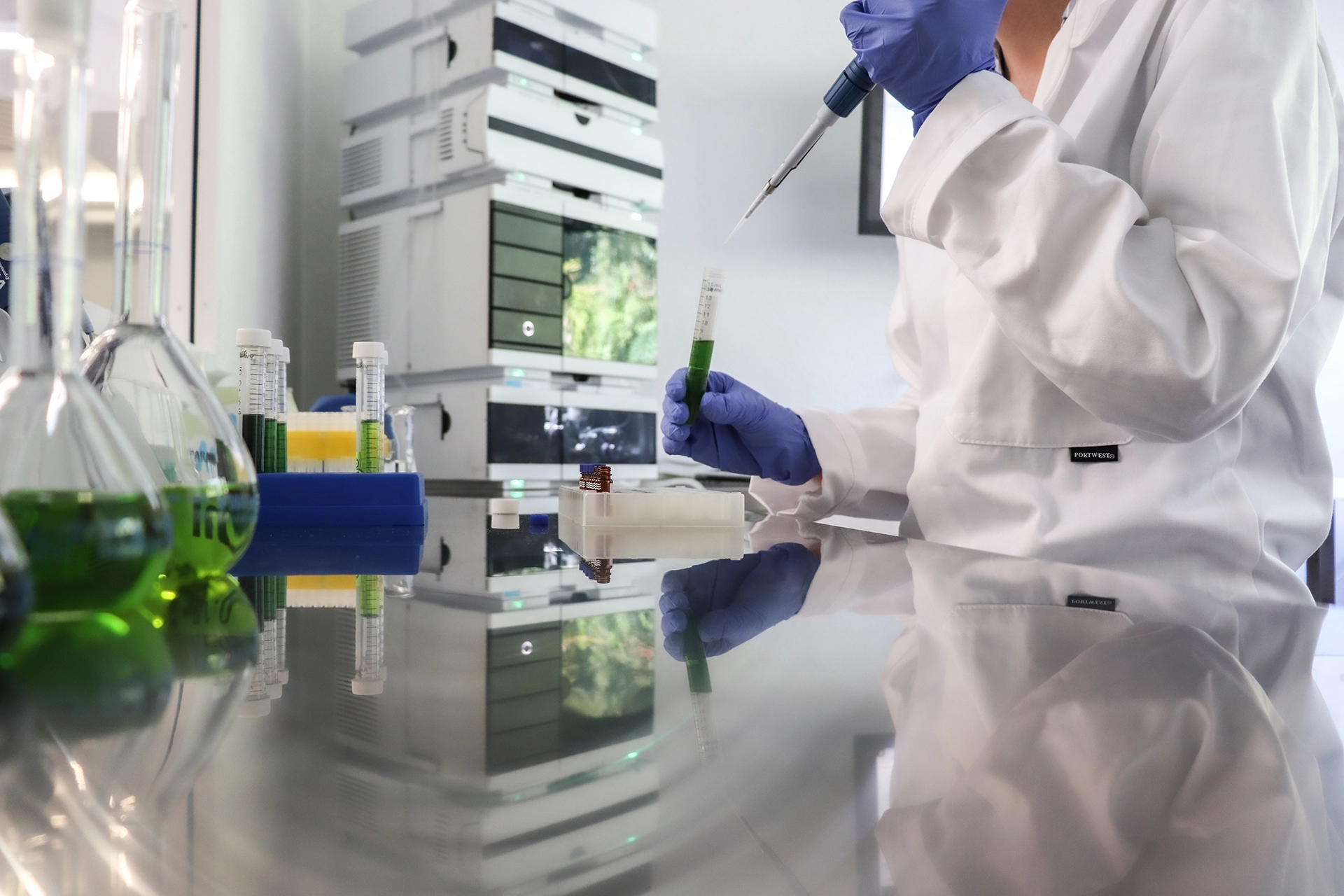 Scientist working in laboratory